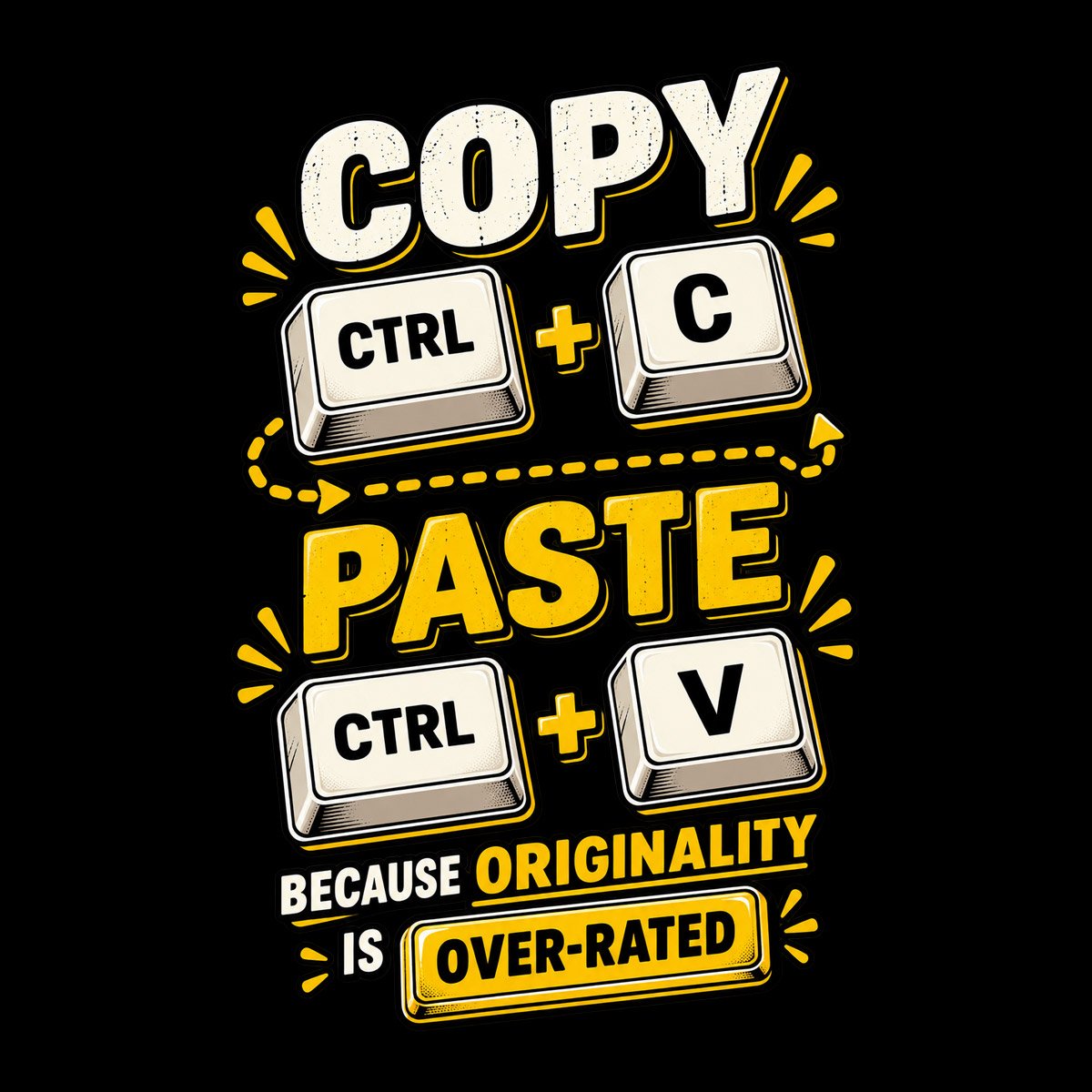 Copy Paste Graphic T-Shirt for Men - Image 6