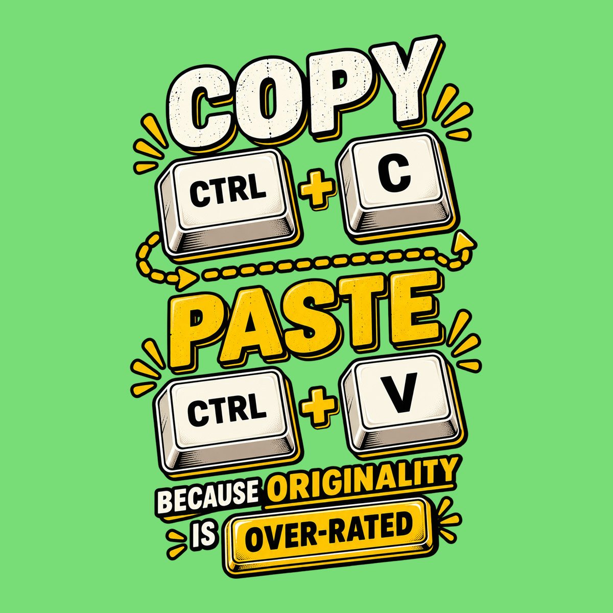 Copy Paste Graphic T-Shirt for Men - Image 9