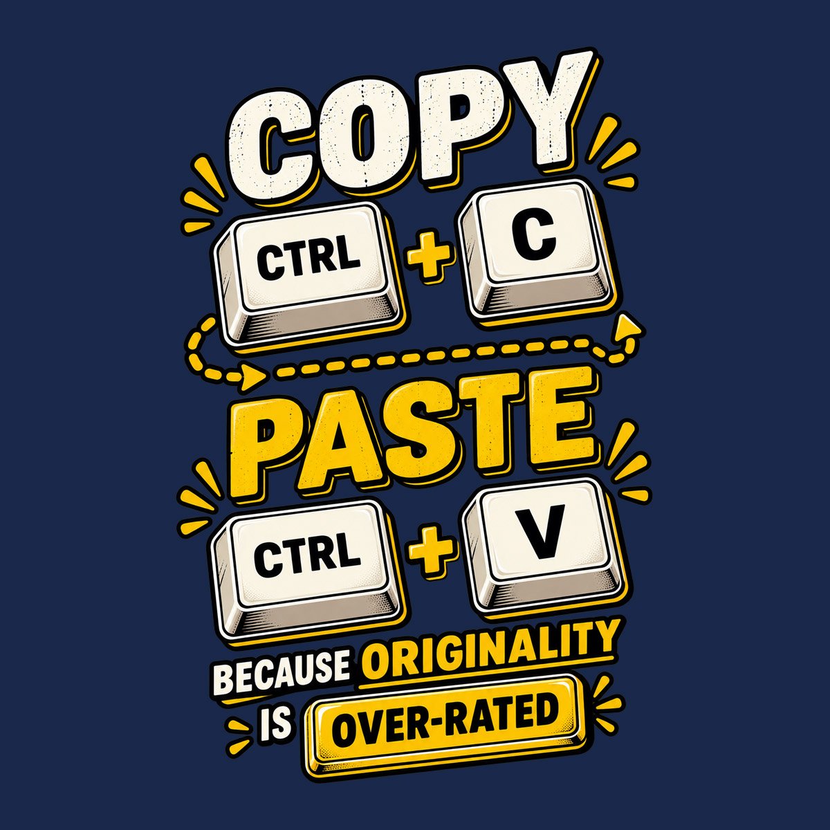 Copy Paste Graphic T-Shirt for Men - Image 7