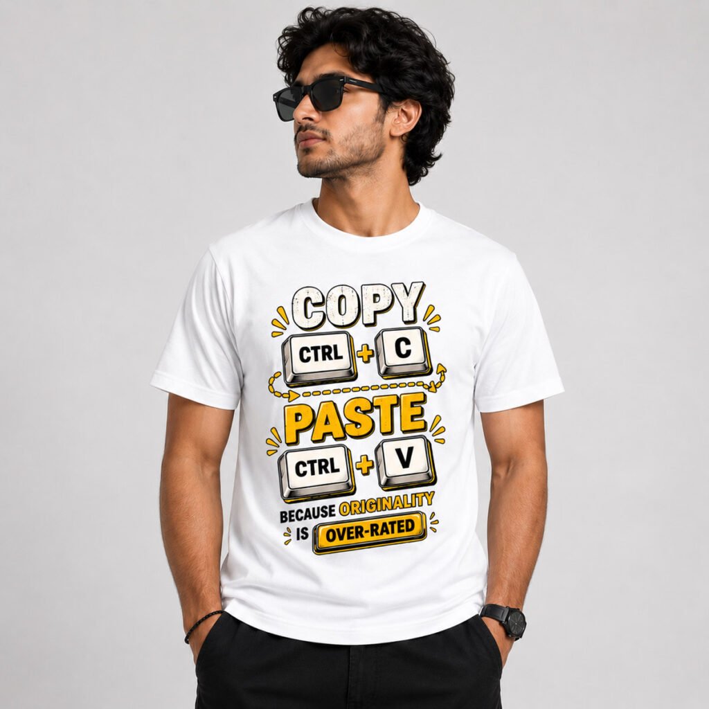 Copy Paste Graphic T-Shirt for Men