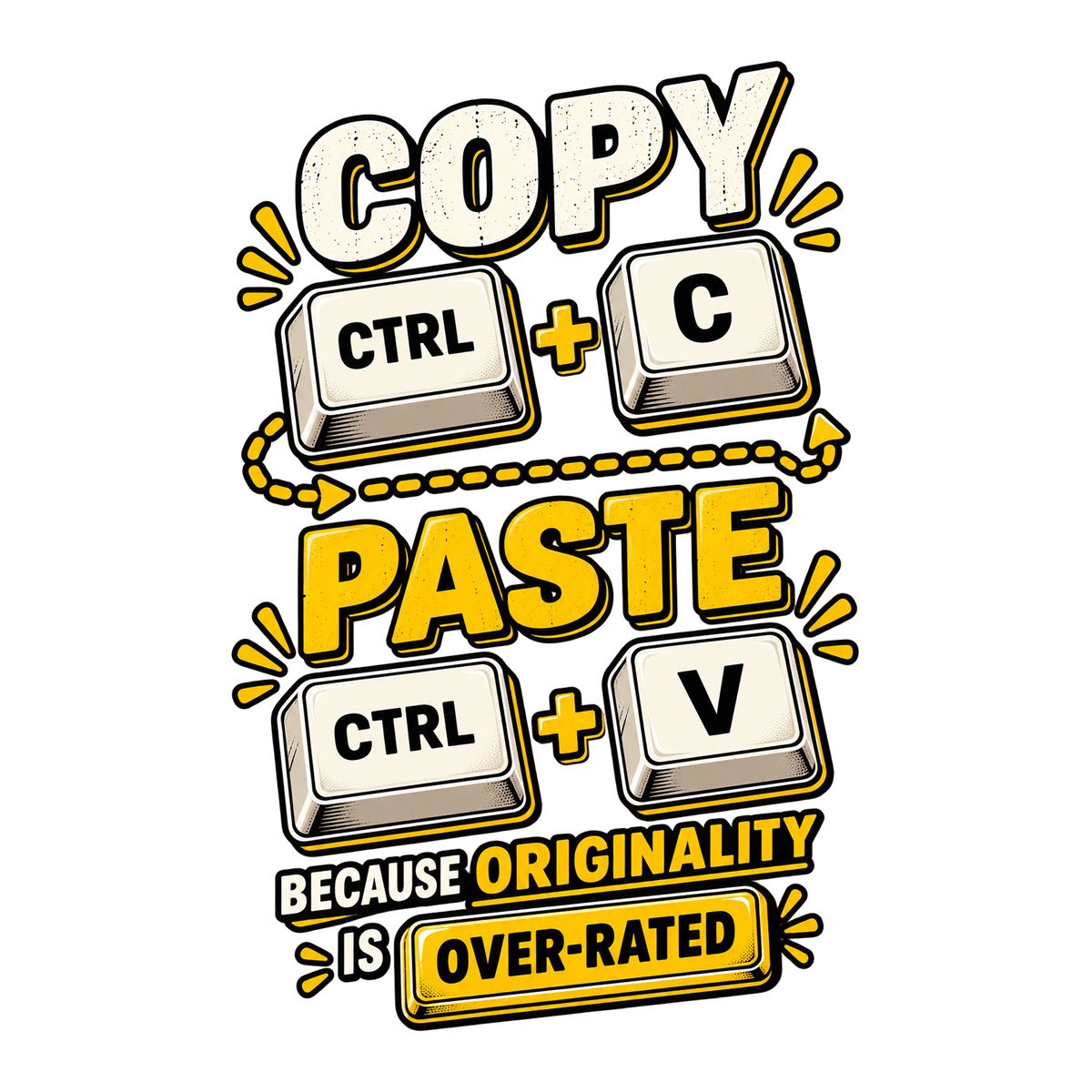 Copy Paste Graphic T-Shirt for Men - Image 3