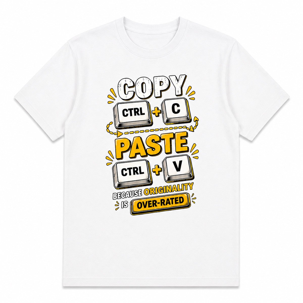 Copy Paste Graphic T-Shirt for Men - Image 2