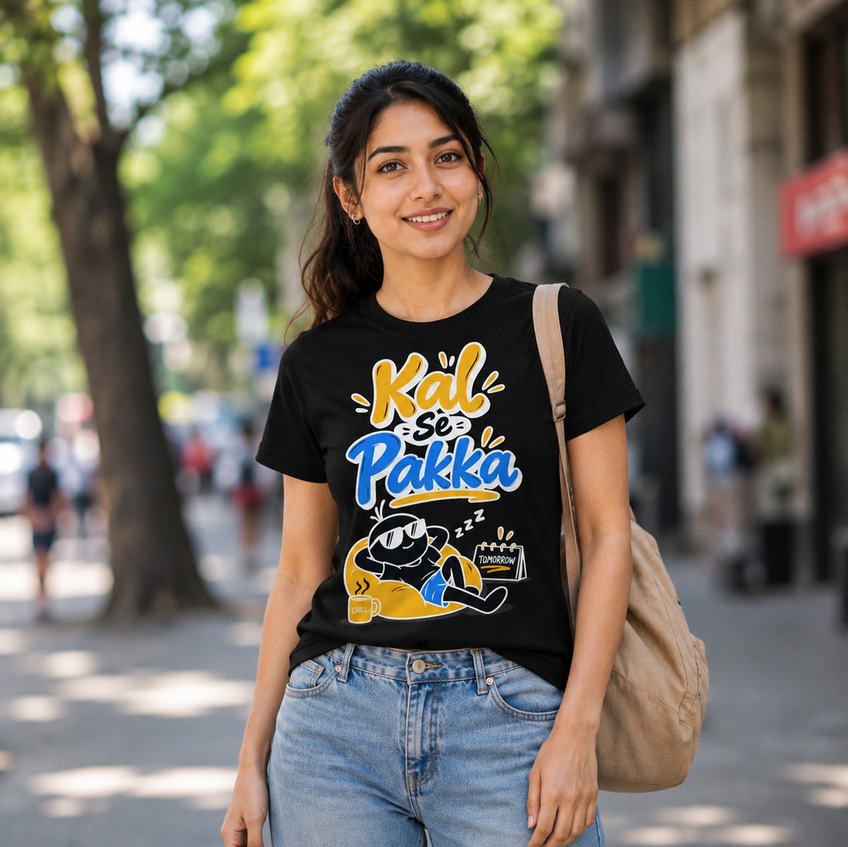 Kal Se Pakka Funny Graphic T-Shirt for Women - Image 5