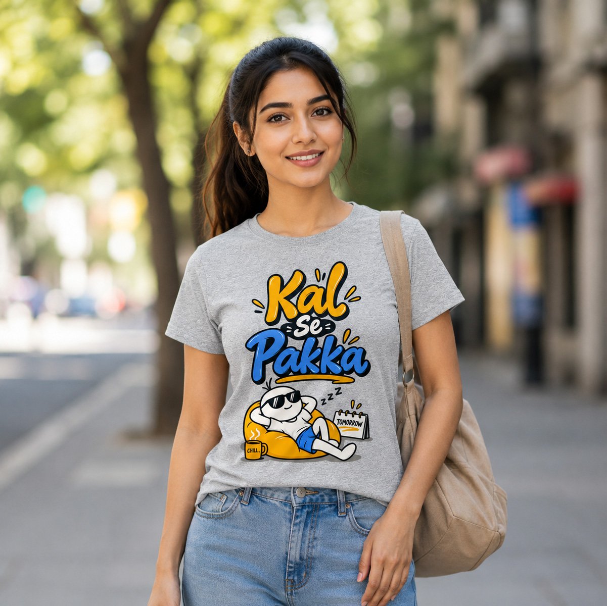 Kal Se Pakka Funny Graphic T-Shirt for Women - Image 4