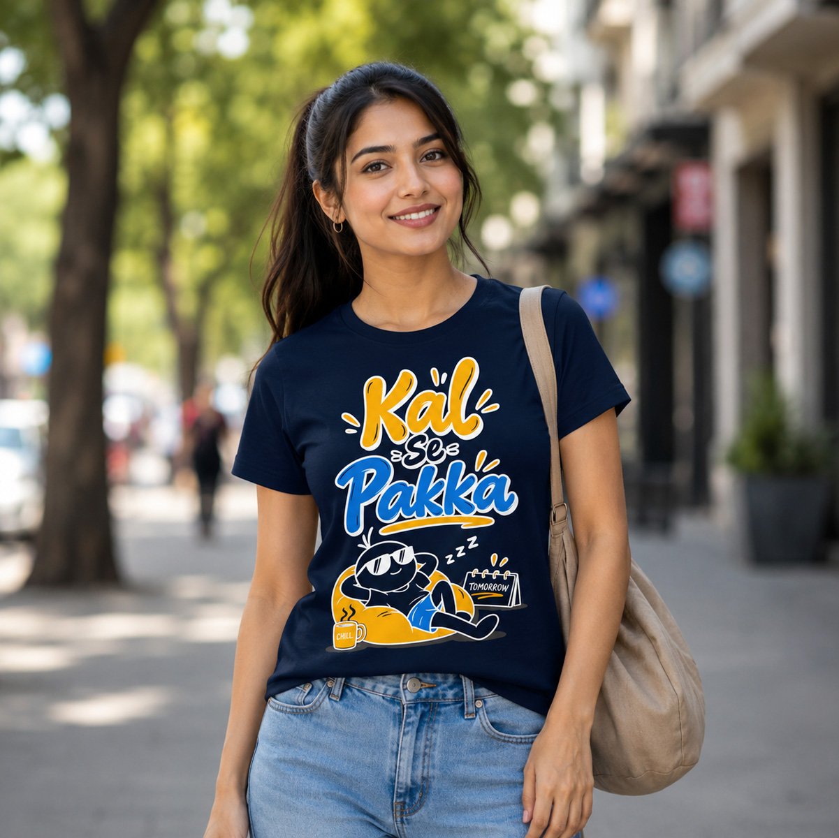 Kal Se Pakka Funny Graphic T-Shirt for Women - Image 2