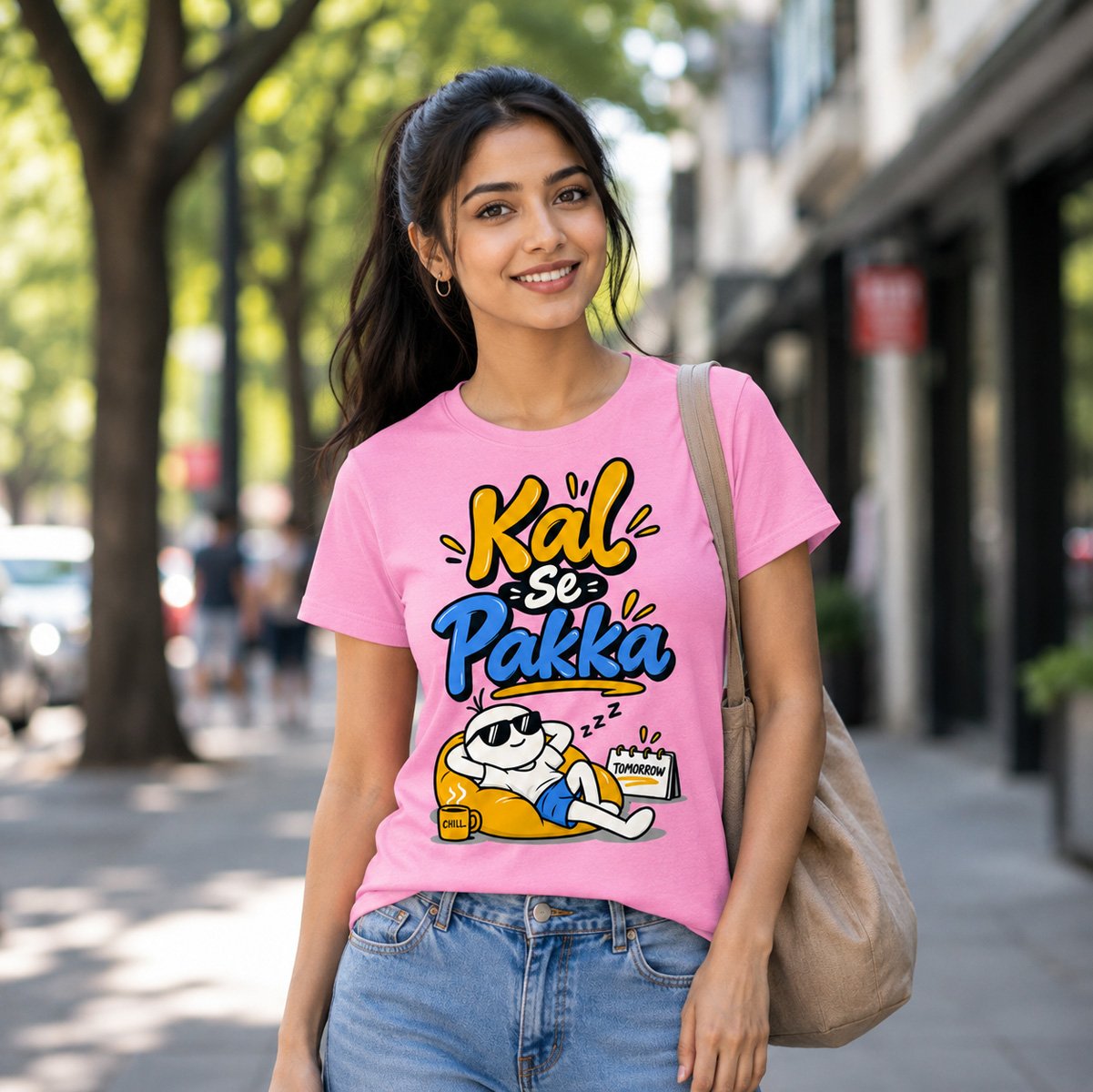 Kal Se Pakka Funny Graphic T-Shirt for Women - Image 3