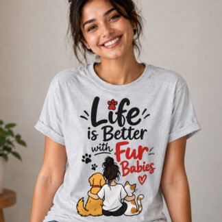 Pet Dog and Cat Graphic T-Shirt for Women