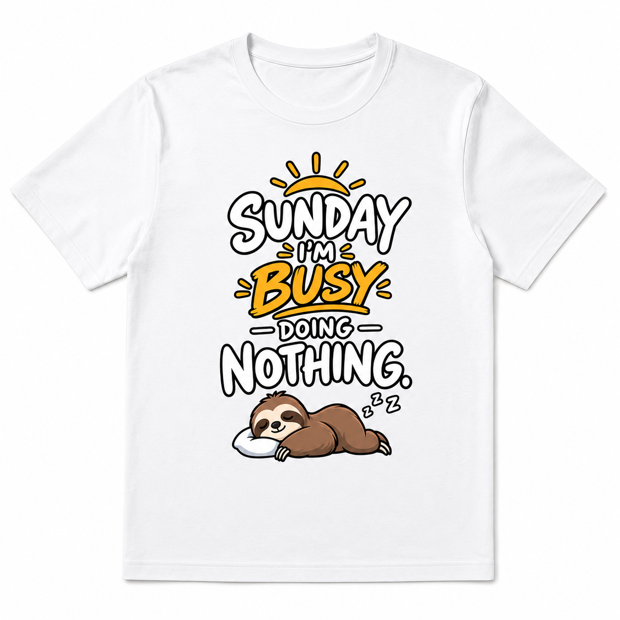 Sunday Doing Nothing Graphic T-Shirt for Men - Image 5