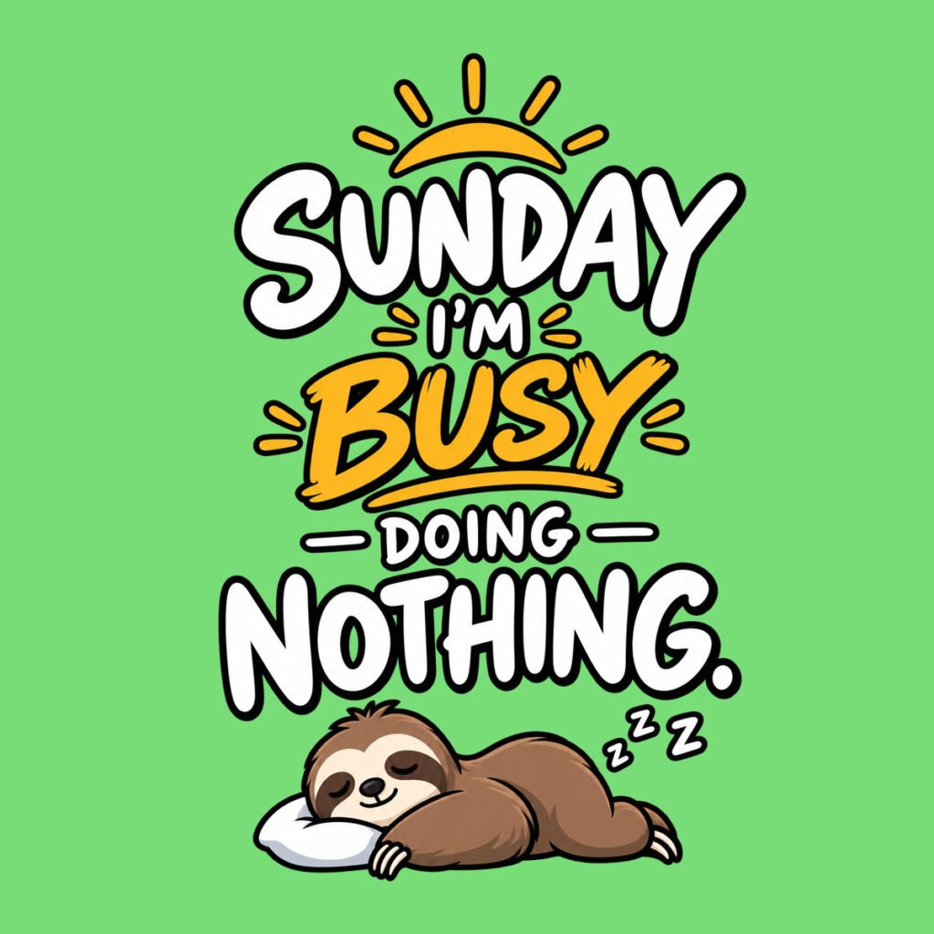 Sunday Doing Nothing Graphic T-Shirt for Men