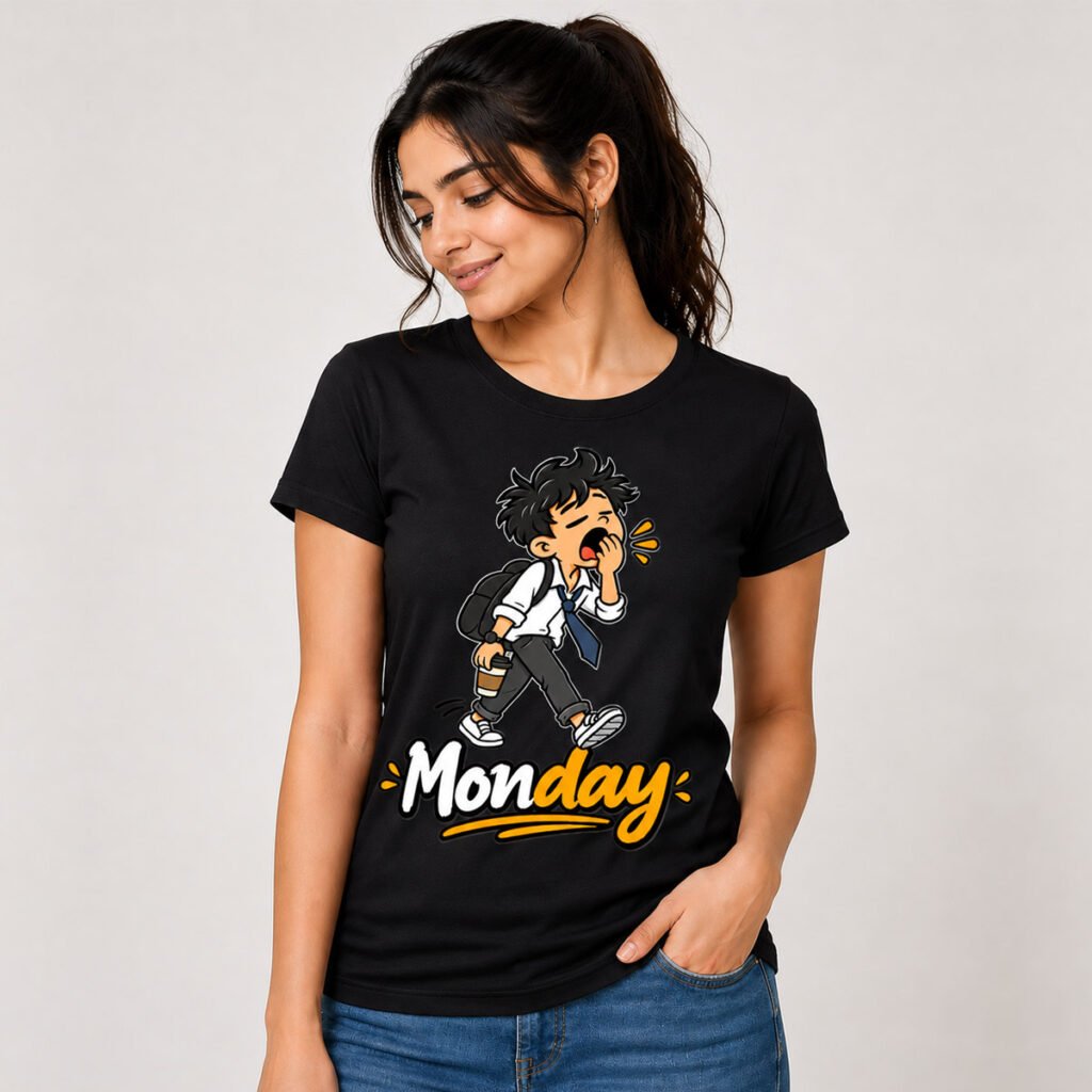 Monday Mood Graphic T-Shirt for Women