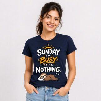 Sunday Doing Nothing Graphic T-Shirt for Women